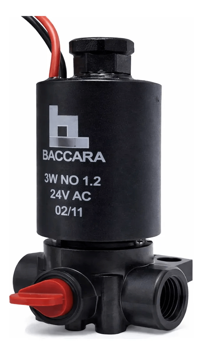 Solenoide 3 Vias 24VAC com Base N.O – 10 Bar 1/8 Pol. – BACCARA