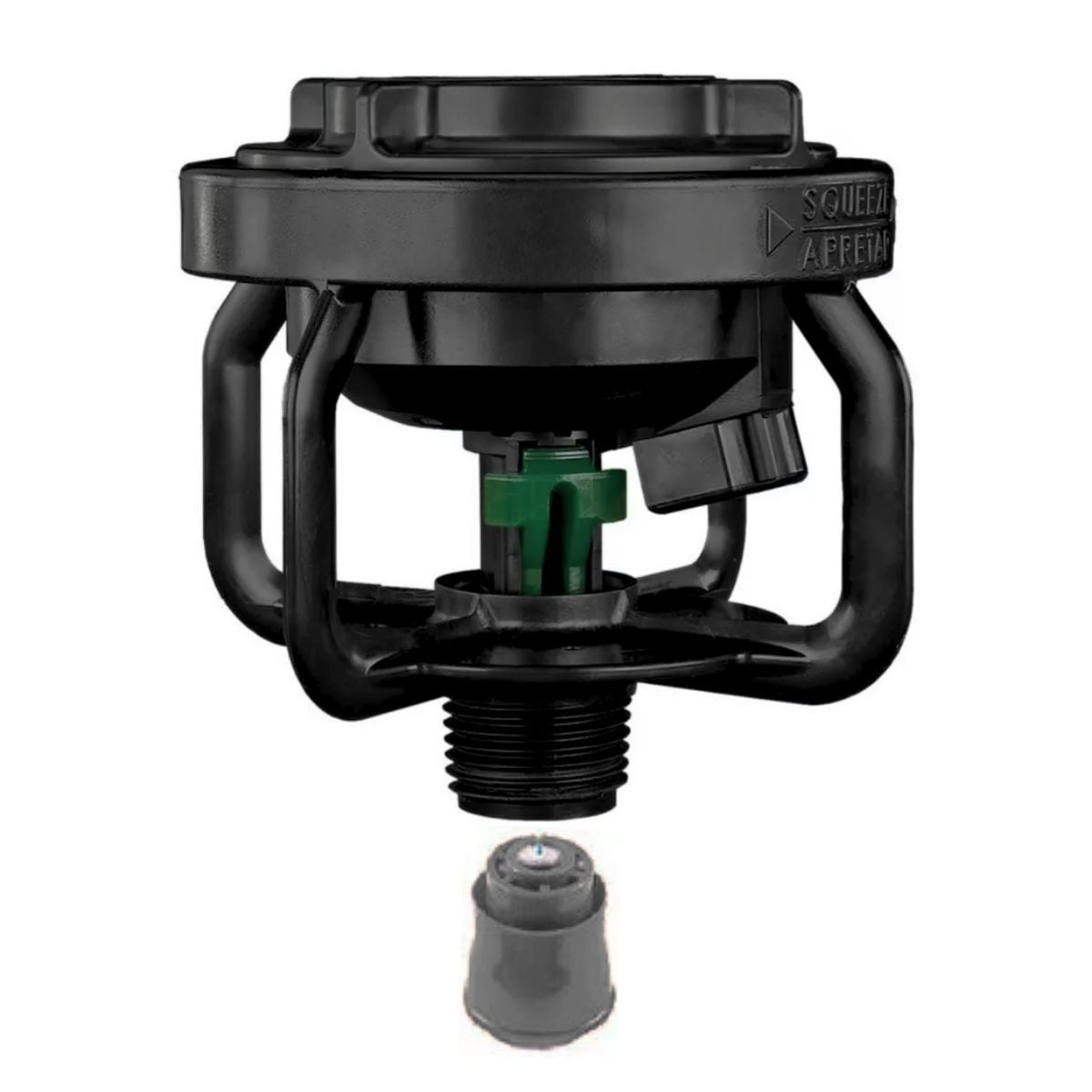 Aspersor Lf 2400 1/2 Montado Defletor Verde E Bocal Prata
