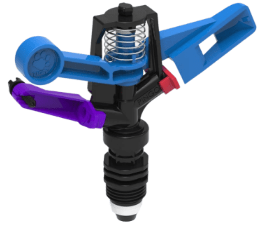 Mini Aspersor Tigre Pingo 360° 3026 Bocal Vermelho 3,0 mm x 2,6 mm Roxo