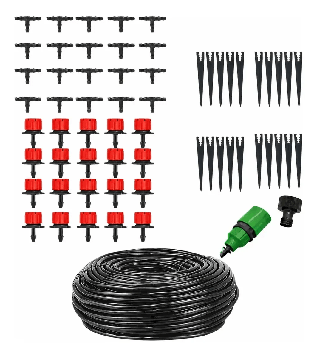 Kit Irrigação Para 20 Vasos/horta Gotejamento (kit Completo)
