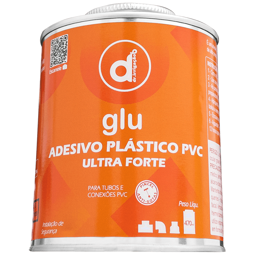 Adesivo plástico PVC Ultra Forte Glu Doutor Irrigação 470ml