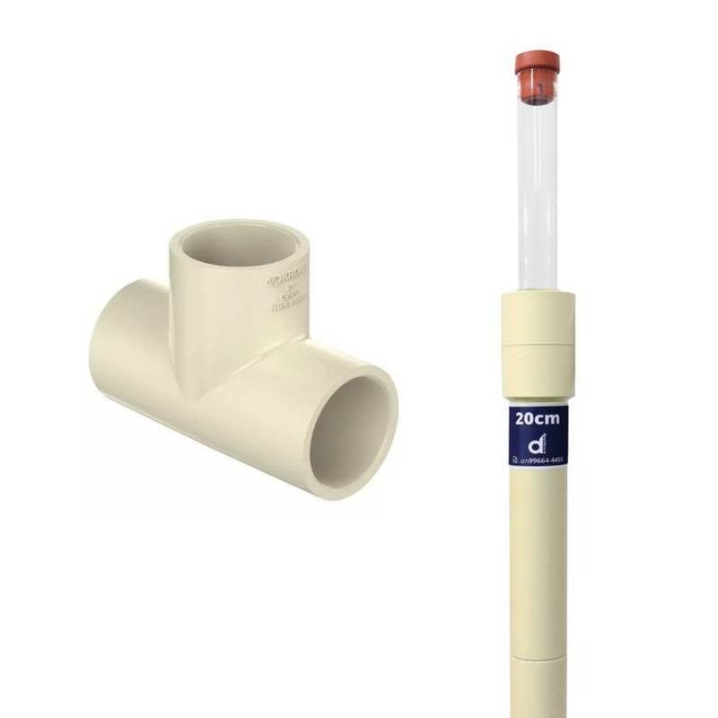 Tensiômetro de Punção com Tê DN 22mm x 1/2