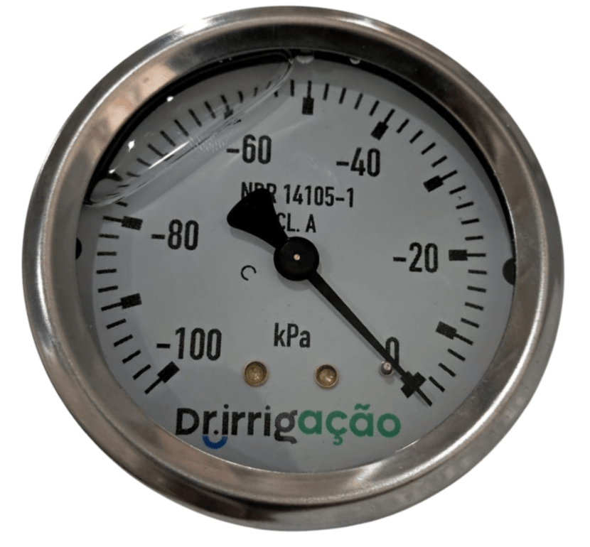MANÔMETRO/VACUÔMETRO -100kpa G1/4B MONTAGEM TRASEIRA PARA TENSIÔMETRO