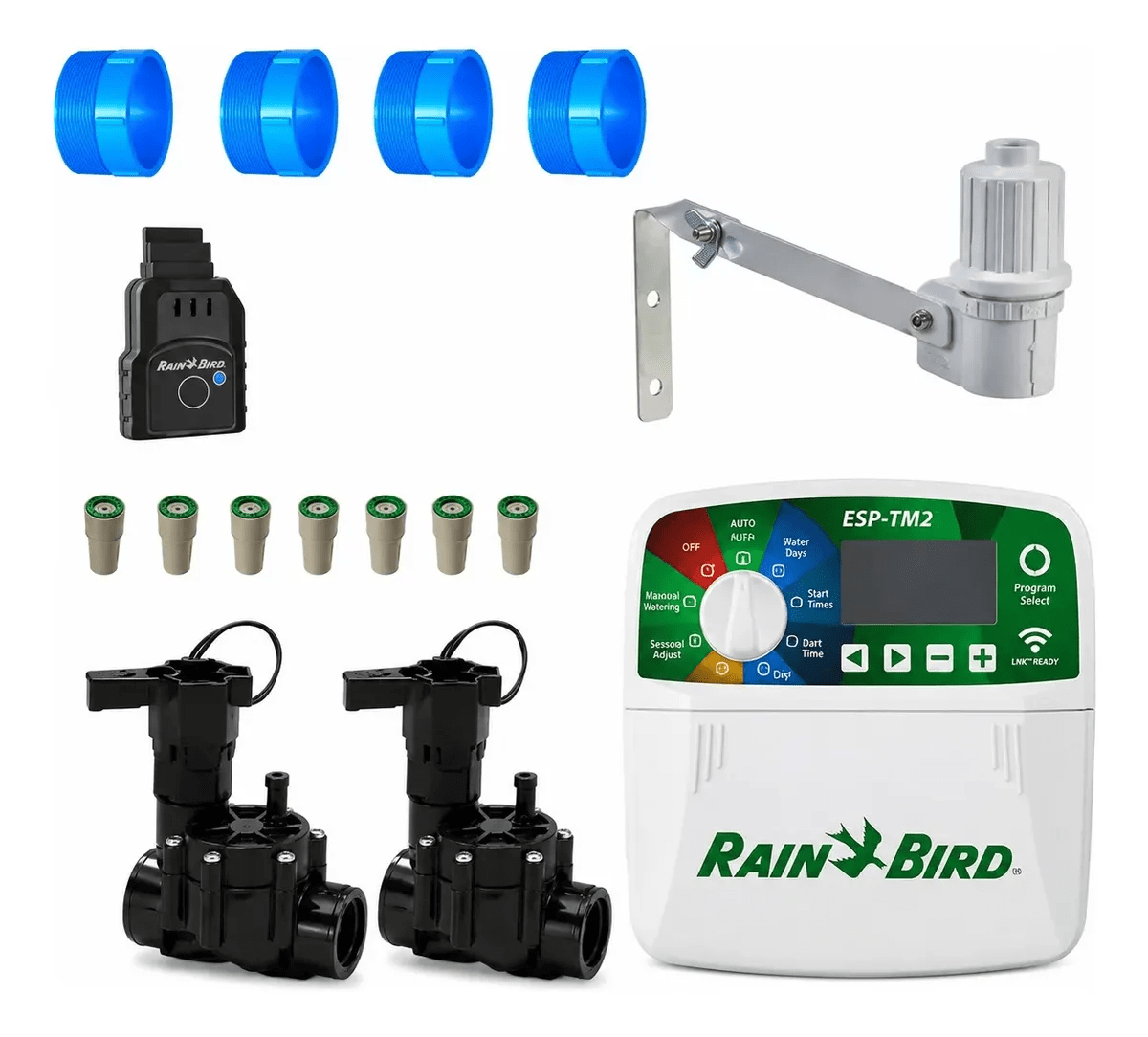 Kit Irrigação Automática Rain Bird ESP-TM2 Wifi 2 Setores Completo