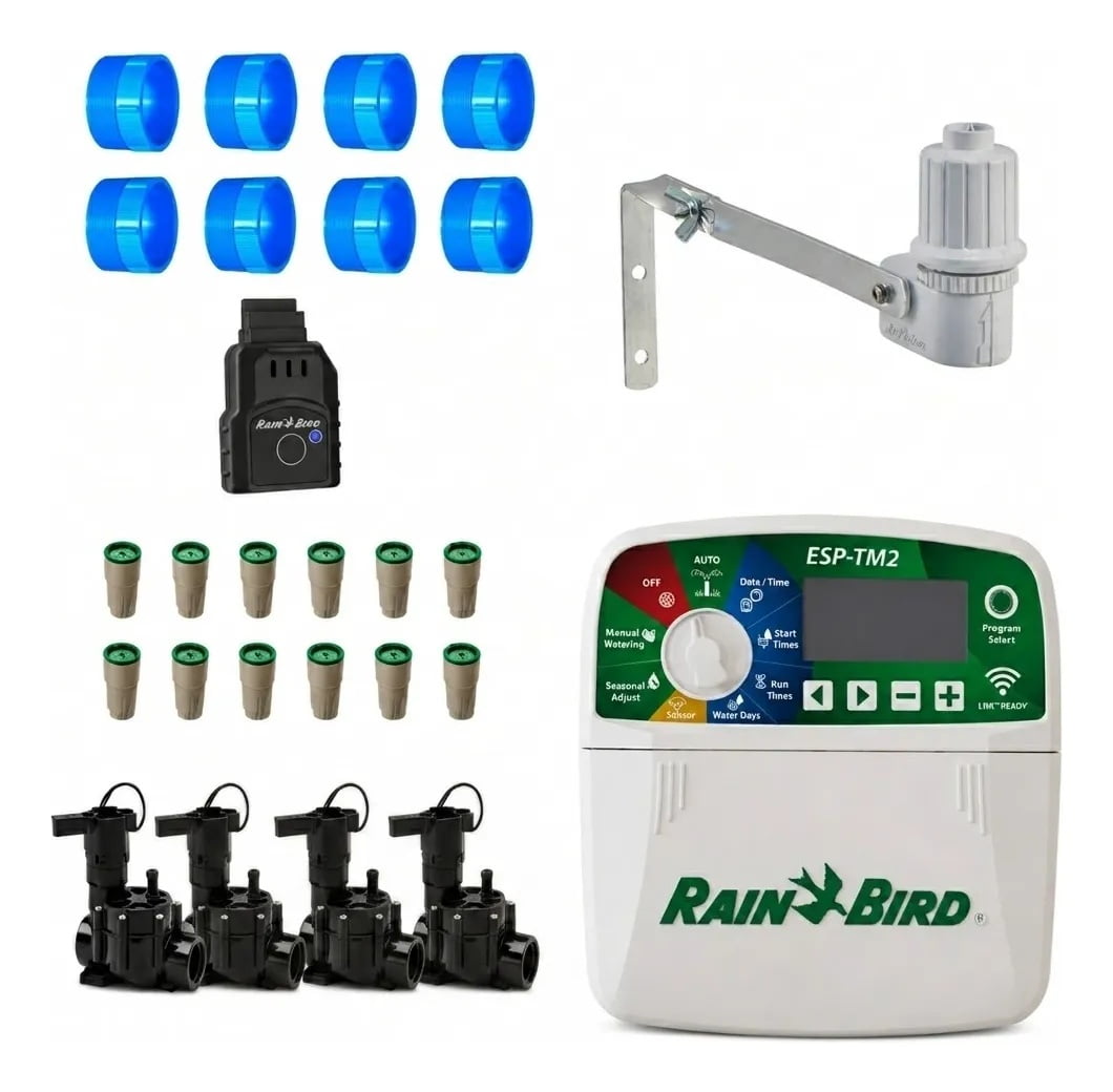 Kit Irrigação Automática Rain Bird ESP-TM2 Wifi 4 Setores Completo