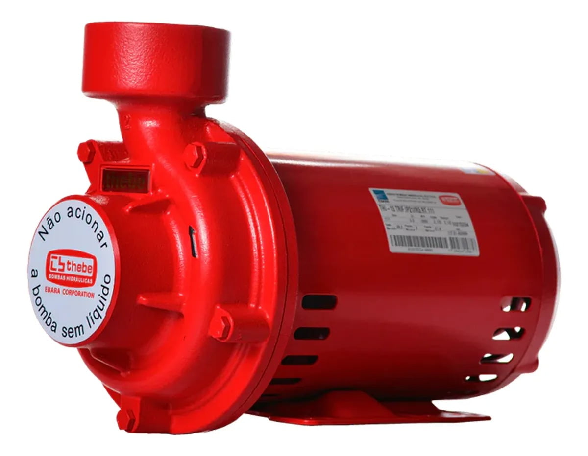 Bomba THI-13 2,0 CV Trifásica IP21/IR3 RT.114 Vermelha – THEBE