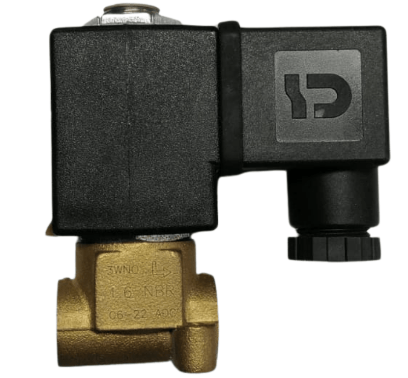 Solenoide 3 Vias 220V/60Hz com Base N.O (Normalmente Aberta) em Latão 1/4" - Baccara