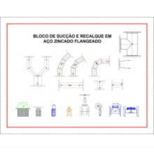 Blocos de desenhos em 2D para Auto Cad (AÇO ZINCADO)