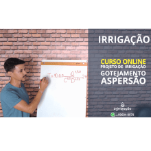 CURSO ONLINE - COMO FAZER PROJETOS DE IRRIGAÇÃO LOCALIZADA E ASPERSÃO