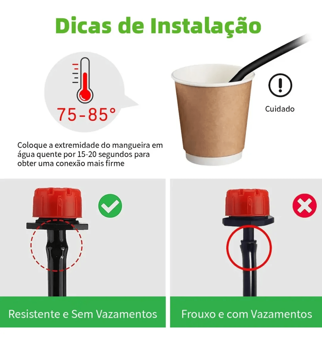 Kit Irrigação Automática 40m 35 Gotejadores Vasos Hortas