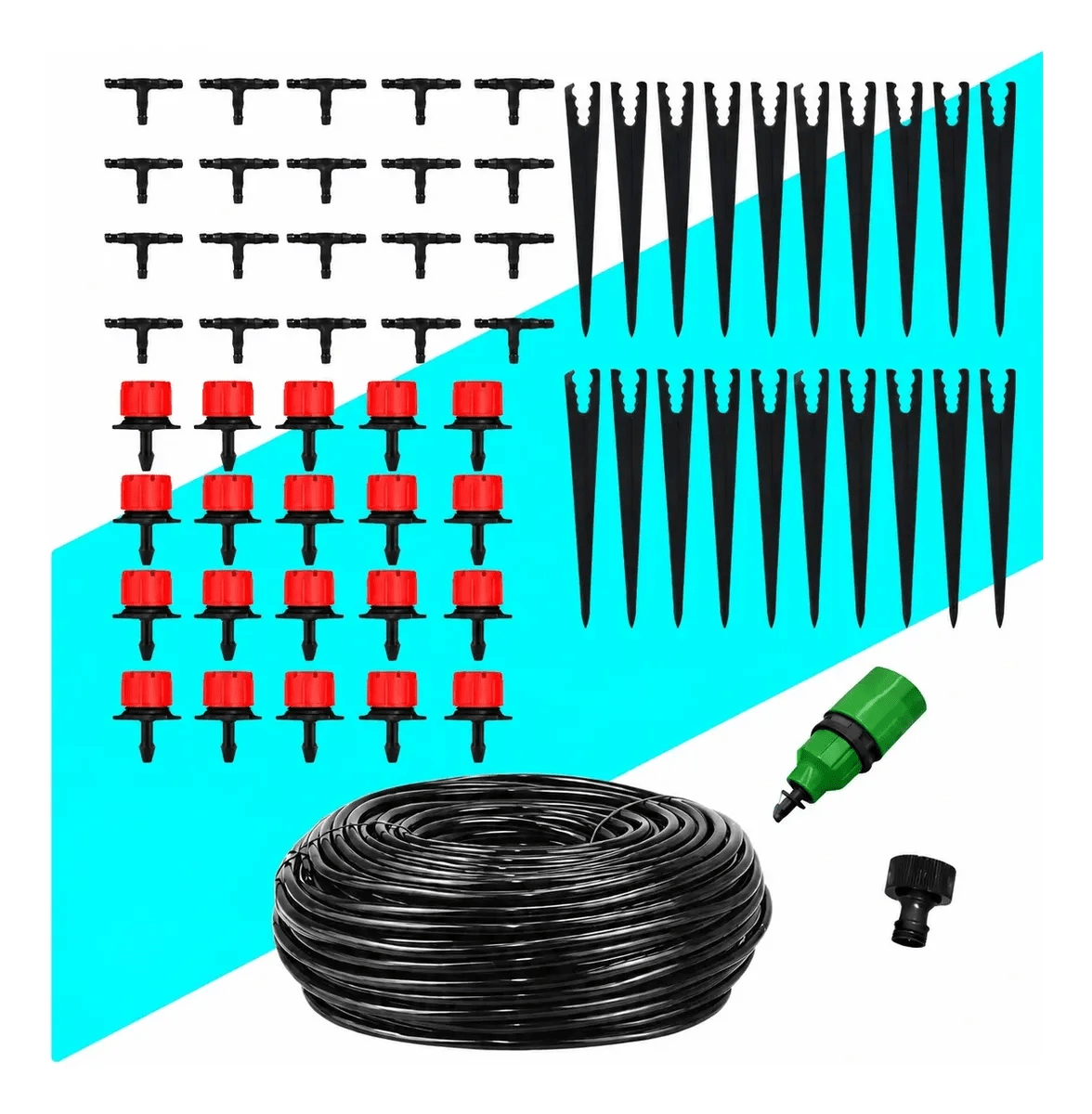 Kit Irrigação Para 20 Vasos/horta Gotejamento (kit Completo)