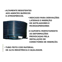 Tubo Pelbd Irrigacao Pn 25 Dn16 500 Metros - Plasnova