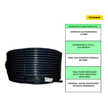 Tubo Pelbd Irrigacao Pn 25 Dn16 500 Metros - Plasnova