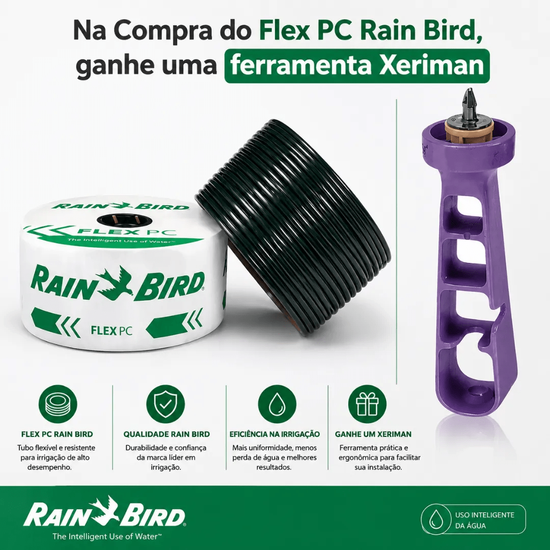 Tubo Gotejador Rain Bird 600m + Chave Xeriman Grátis - Rain Bird