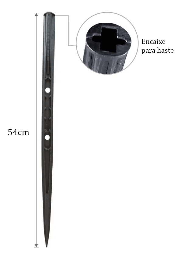 Haste Extensora 540 mm Preta - Implebras