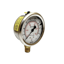 Manômetro com Caixa Metálica e Glicerina 0 a 17 Bar 1/4" – Doutor Irrigação