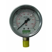 Manometro cx Metalica 1/4 Com Glicerina 0 a 6 BAR, 0 a 10 BAR, 0 a 25 BAR -CCON