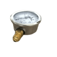 Manometro Vertical Rosca 1/4 Npt COM Glicerina 0 a 4 BAR, 0 a 7 BAR, 0 a 10 BAR, 0 a 16 BAR, 0 a 25 BAR