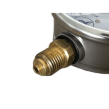 Manometro Vertical Rosca 1/4 Npt COM Glicerina 0 a 4 BAR, 0 a 7 BAR, 0 a 10 BAR, 0 a 16 BAR, 0 a 25 BAR