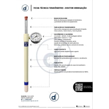 Tensiômetro 0-90 com Glicerina