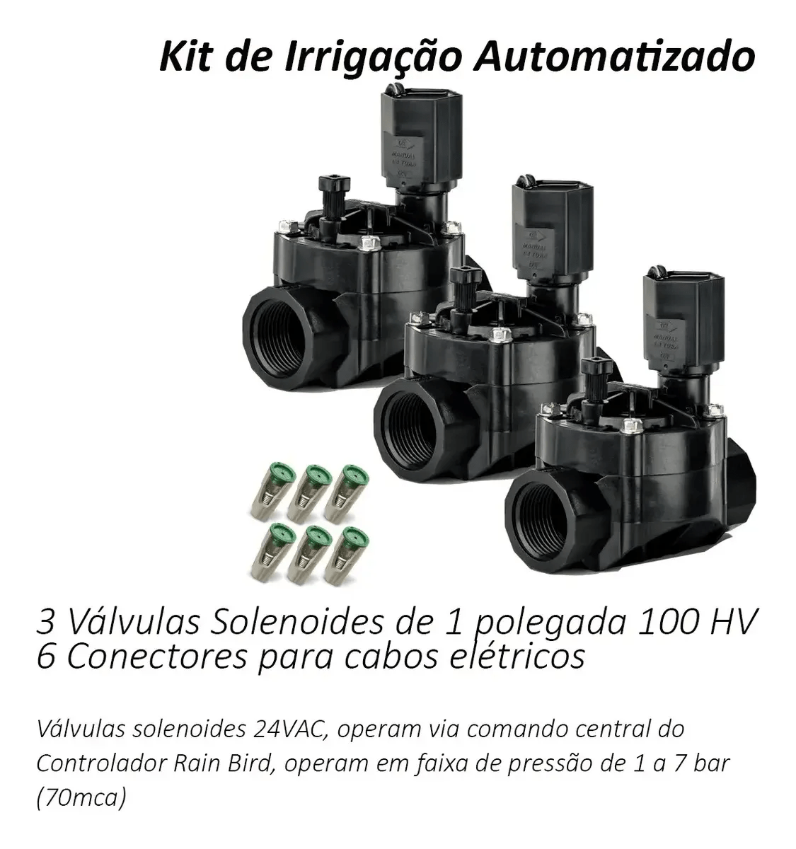 Kit De Irrigação C/automação Aspersão Jardim Rain Bird Rc2