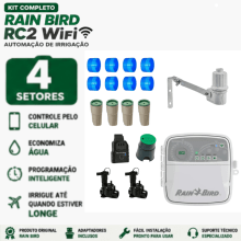 Kit Rain Bird Rc2 Wifi Automação 4 Setores