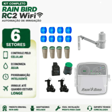 Kit Rain Bird Rc2 Wifi Automação Irrigação 6 Setores+brinde Kit Rain Bird Rc2 Wifi Automação Irrigação 6 Setores+brinde