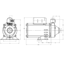 Motobomba  fsp80-1 m1,0cv -76X7,4mm-br-127/220v-2p-r-60hz-ip21-irn-gcb-vd std - Monofásico