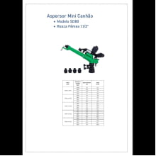 Aspersor Mini Canhao Sd70 1.1/2 Pol. Plastico Verde - Dr