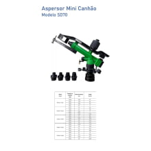Aspersor Mini Canhao Sd70 1.1/2 Pol. Plastico Verde - Dr