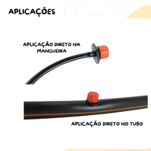 Kit 100 Micro Gotejadores Reguláveis para Irrigação | Jardim, Horta, Vasos e Plantas | Economia de Água, Ajustável, Instalação Fácil