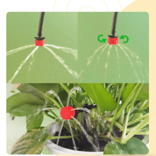 Kit 100 Micro Gotejadores Reguláveis para Irrigação | Jardim, Horta, Vasos e Plantas | Economia de Água, Ajustável, Instalação Fácil