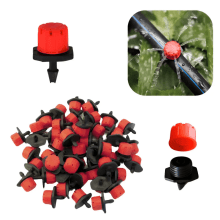 Kit 100 Micro Gotejadores Reguláveis para Irrigação | Jardim, Horta, Vasos e Plantas | Economia de Água, Ajustável, Instalação Fácil