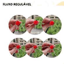 Kit 100 Micro Gotejadores Reguláveis para Irrigação | Jardim, Horta, Vasos e Plantas | Economia de Água, Ajustável, Instalação Fácil