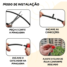 Kit 100 Micro Gotejadores Reguláveis para Irrigação | Jardim, Horta, Vasos e Plantas | Economia de Água, Ajustável, Instalação Fácil