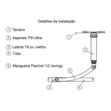 Conexão Para Aspersor Flex Swing Joint Junta Flexível 30CM - Rain Bird Conexão Para Aspersor Flex Swing Joint Junta Flexível 30CM - Rain Bird