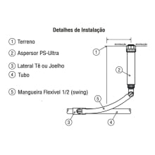 Conexão Para Aspersor Flex Swing Joint Junta Flexível 30CM - Rain Bird