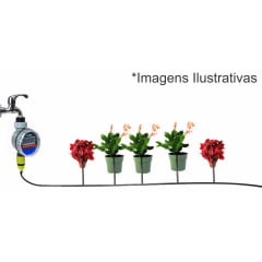 Kit Irrigação Para Jardim e Vasos com Programador Temporizador Automático