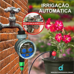 Kit Irrigação Para Jardim e Vasos com Programador Temporizador Automático