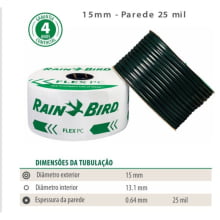 Tubo Gotejador  Ag flex -pc 15mm 600 Metros - Rain Bird