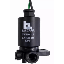 Solenoide Latching (Pulso) 3 Vias 9–12VDC com Base N.O – 10 bar – 1/8" | Baccara