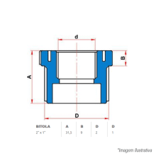 Bucha de Redução Roscável 2” x 1” – Tigre