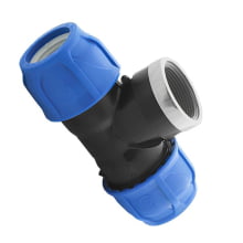 Tê Fêmea Aço Galvanizado Compressão PVP DN63 x 2 Pol. x 63 PN16 - Poelsan