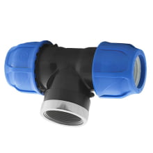 Tê Fêmea Aço Galvanizado Compressão PVP DN63 x 2 Pol. x 63 PN16 - Poelsan