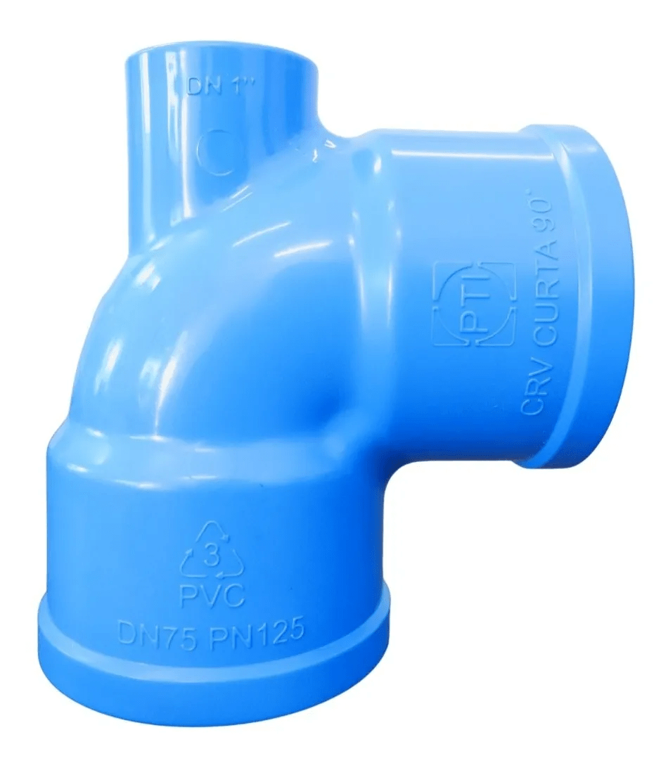 Joelho 90° para Ventosa R.1" Ponta/Bolsa IRR PN125 DN75 1" – PTI
