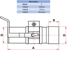Ponta Macho ES 4” com Engate Metálico – Tigre