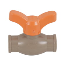 Registro Esférico Roscável 1/2" Marrom - Duro PVC