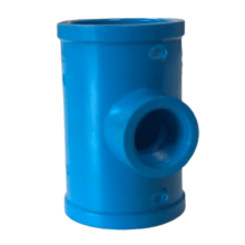 Te PVC Linha Fixa Redução Roscável Azul Te PVC Linha Fixa Redução Roscável Azul