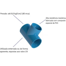 Tee DN 35 mm Irriga LF – Doutor Irrigação