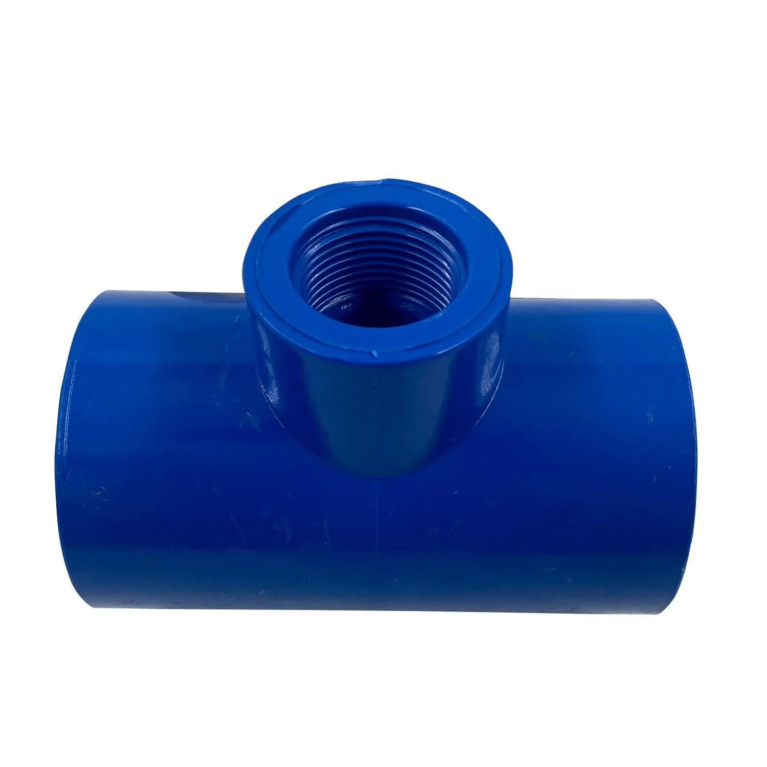 Tee PVC Redução Roscável DN50 mm x 3/4" Azul para Irrigação - Doutor Irrigação